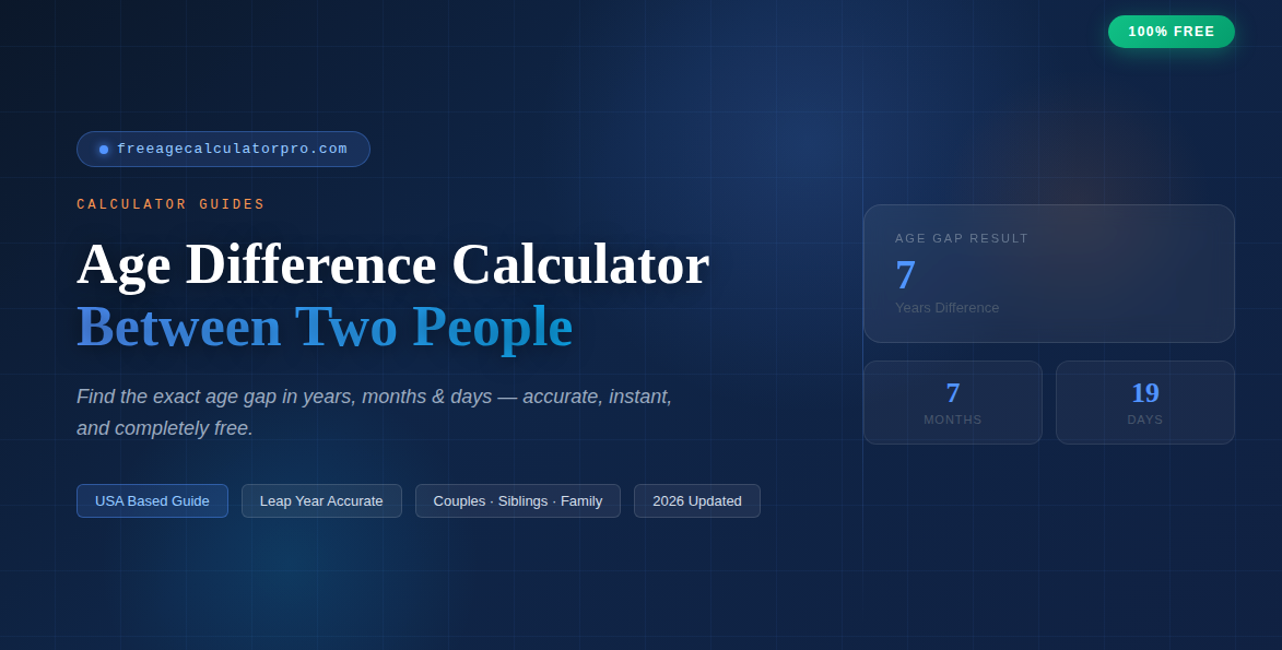 How to Calculate Age Difference between Two People