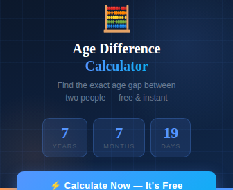 Age Difference Calculator between Two People